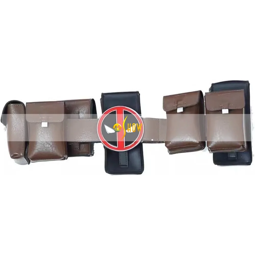 DP Cosplay Belt with Pockets Bag New Movie Wade Winston Wilson Leather Belt Halloween Costume Accessory