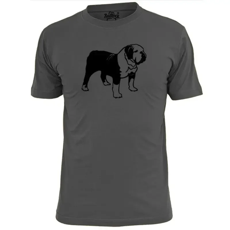 Mens Bulldog Stencil T Shirt Dog Pooch Pet