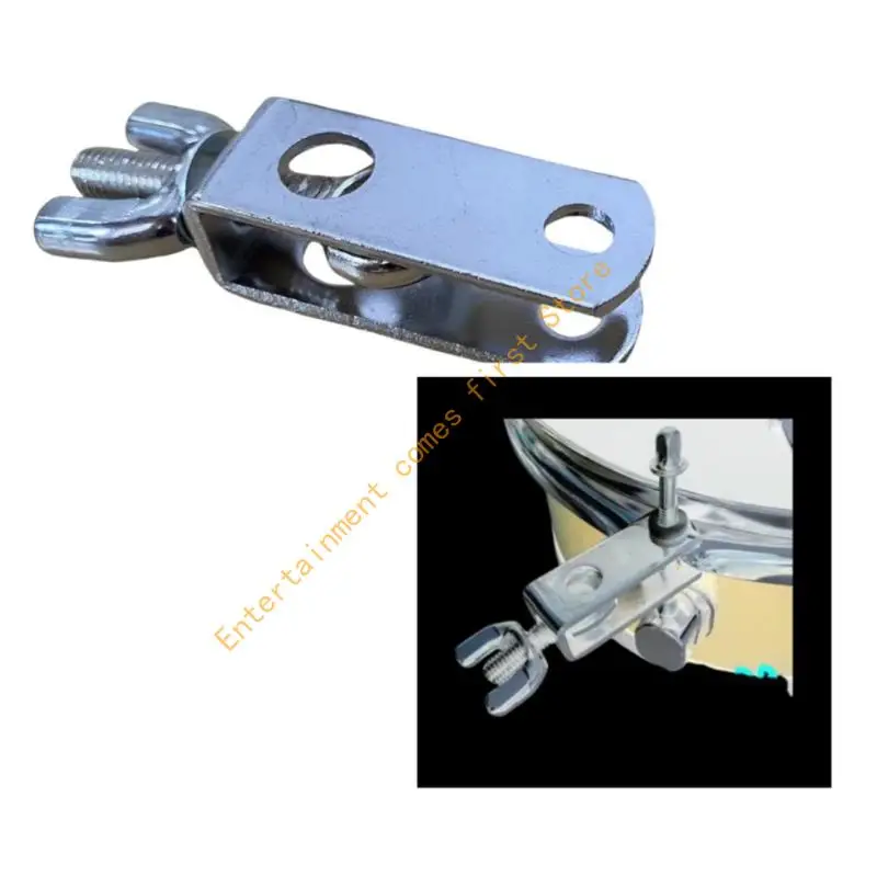 Threaded Drum Hardware Fastener Clamp Metal Mounting Bracket for Drum Hardware Positioning, Rehearsal Room Use and Extension