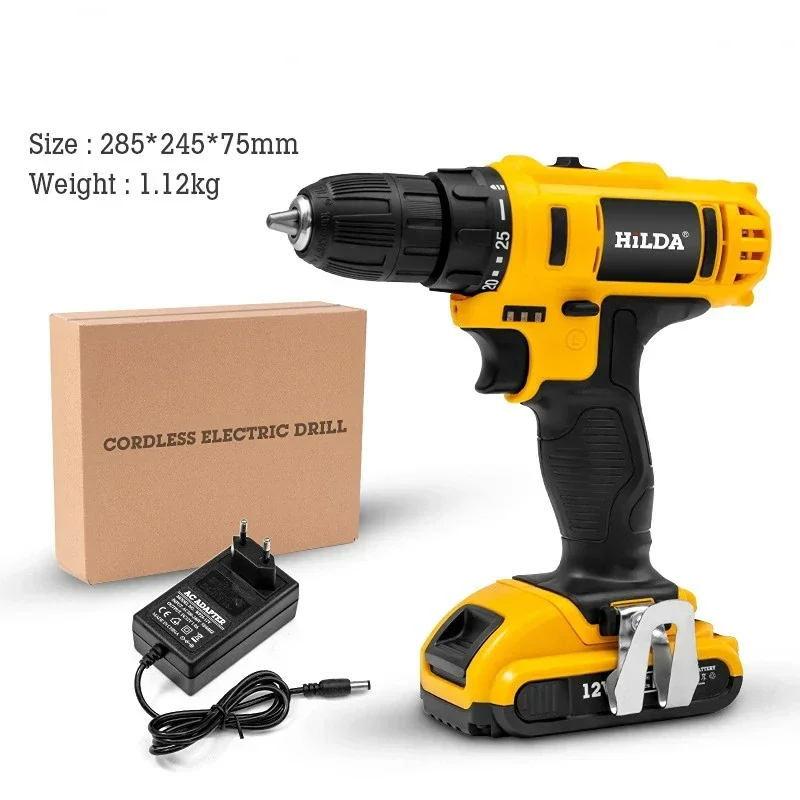 12V 16.8V 21V Cordless Drill Power Tools Wireless Drills Rechargeable Drill Set for Electric Screwdriver Battery Driller Tool