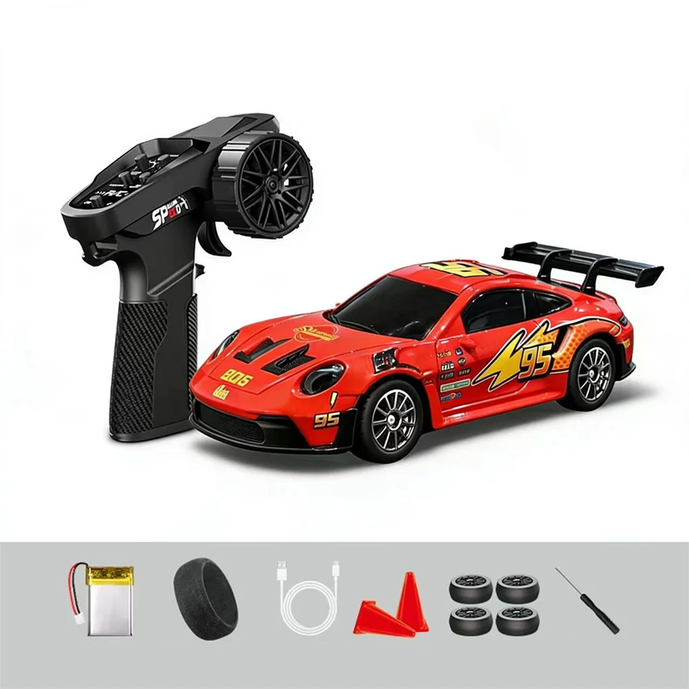 Hstar D43-01Q13/Q14/Q15 RTR 1/43 2.4G 4WD Drift RC Samochód z Żyroskopem, Aluminiowa Karoseria, Wersja Malowana, Model Pojazdu Zdalnie Sterowanego, Zabawki — 2