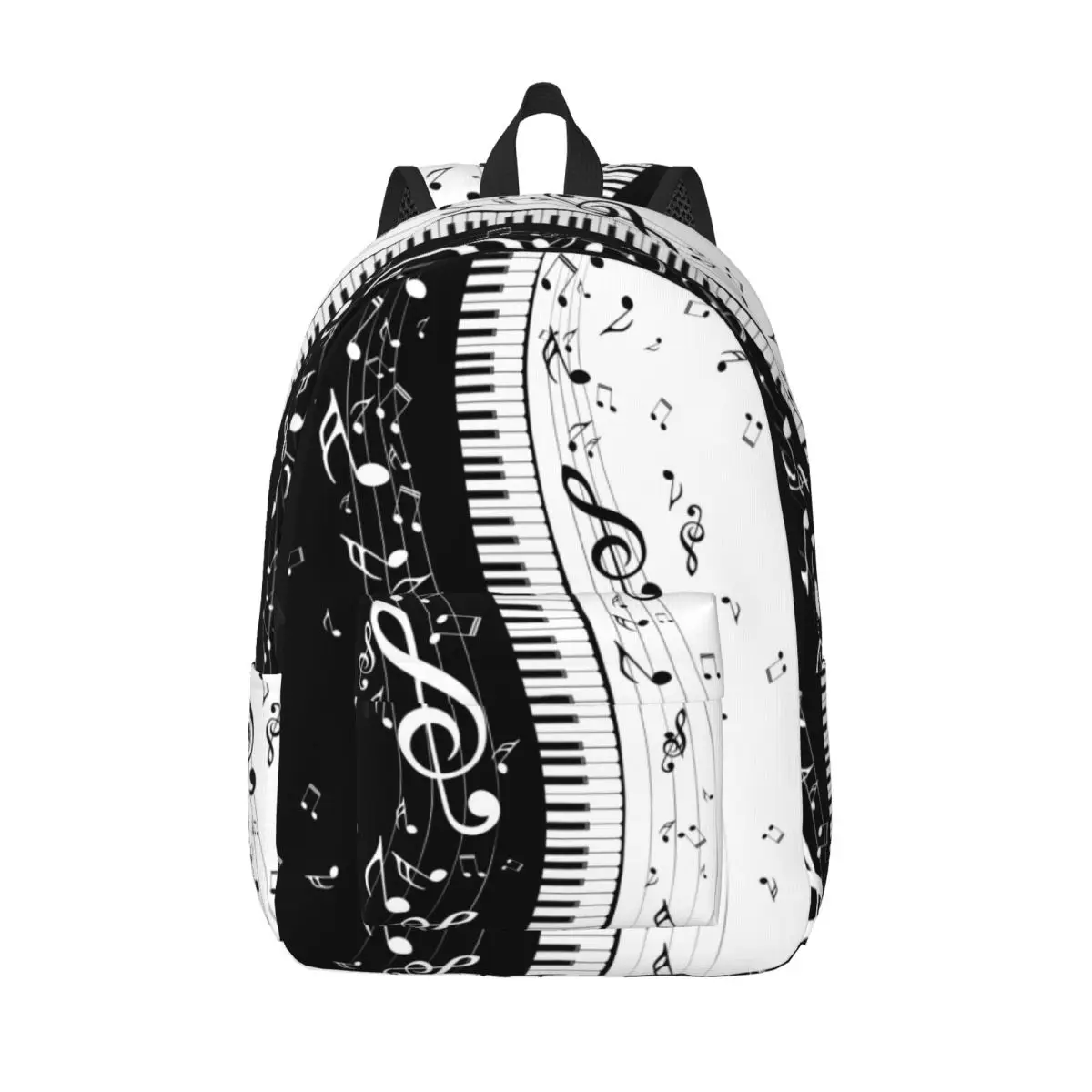 Aesthetic Piano Theme Bag Backpack for Men Women Student Schoolbag Bookbag Musical Notes Pianos Music Daypack Bags Birthday Gift