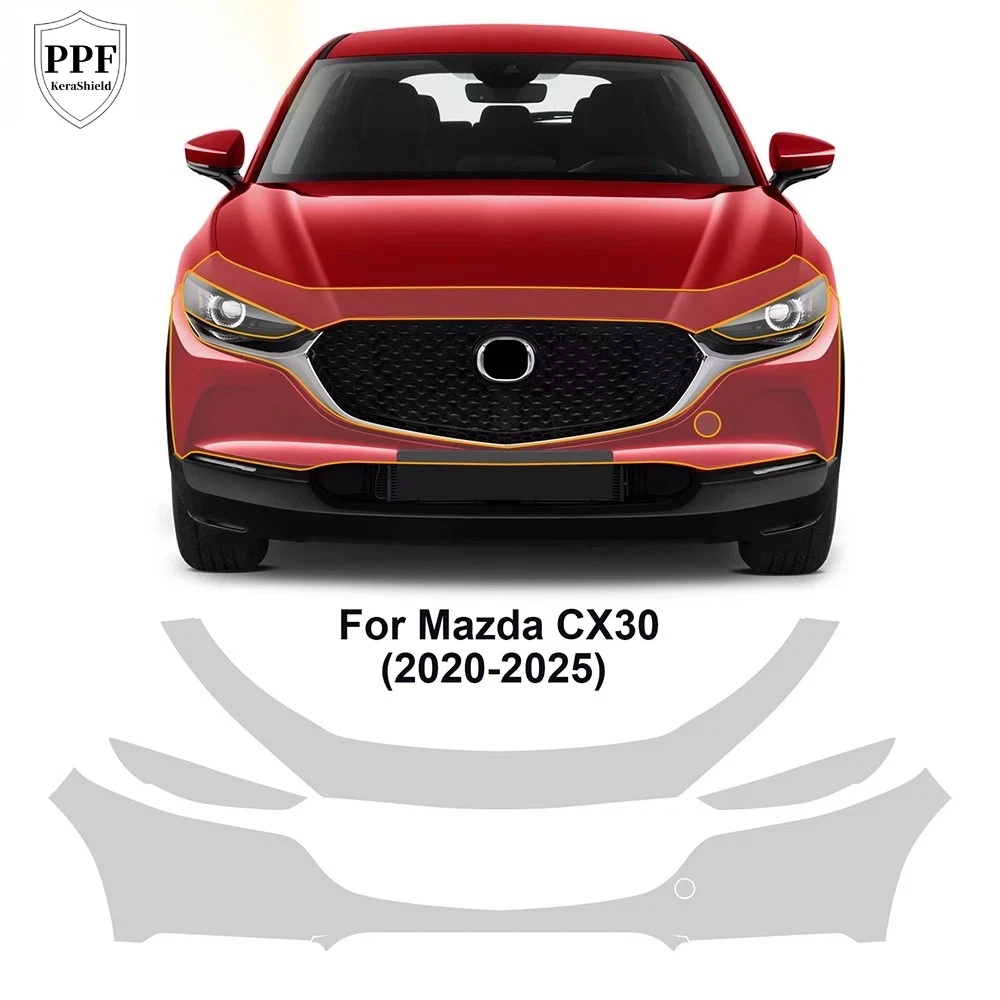 

For Mazda CX-30 CX30 2020-2025 TPU Paint Protection Film Pre-cut PPF Clear Bra Car Body Anti-Scratch Repairable Self-adhesive