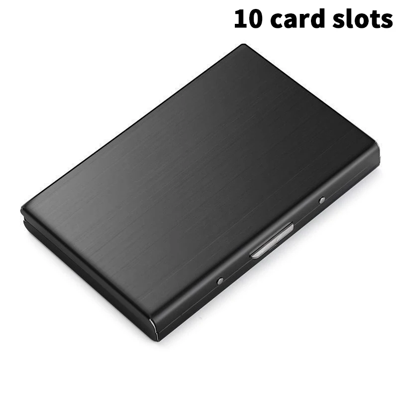 (YY) 1 قطعة 2025 جديد 6/10 فتحات بطاقة صندوق تخزين رخصة القيادة تخزين حامل بطاقة الفولاذ المقاوم للصدأ مكافحة سرقة البنك بطاقة الائتمان حقيبة #1