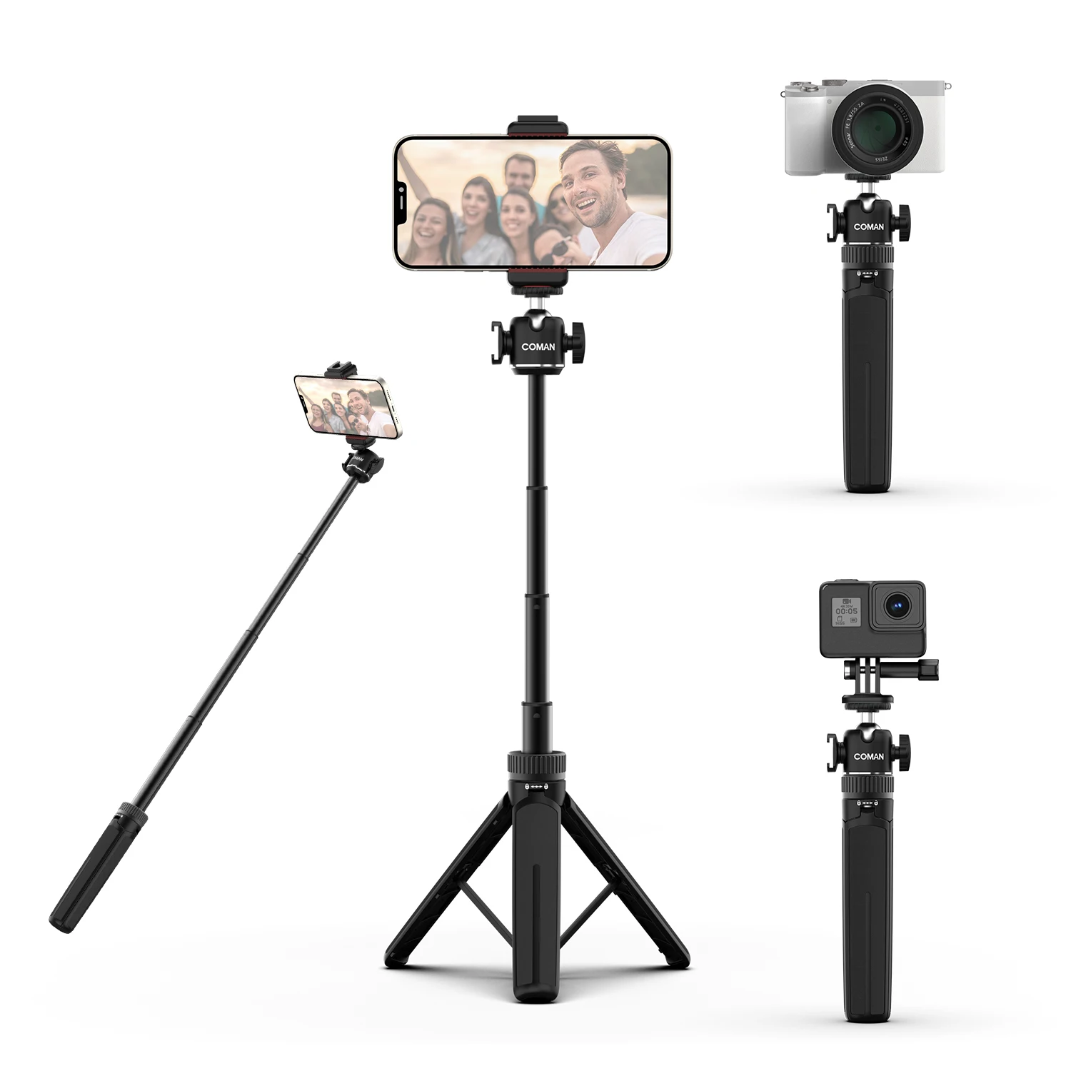 MT30Pro Tragbare Telefon Halter Stativ Professionelle Fotografie Selfie Stick Stativ