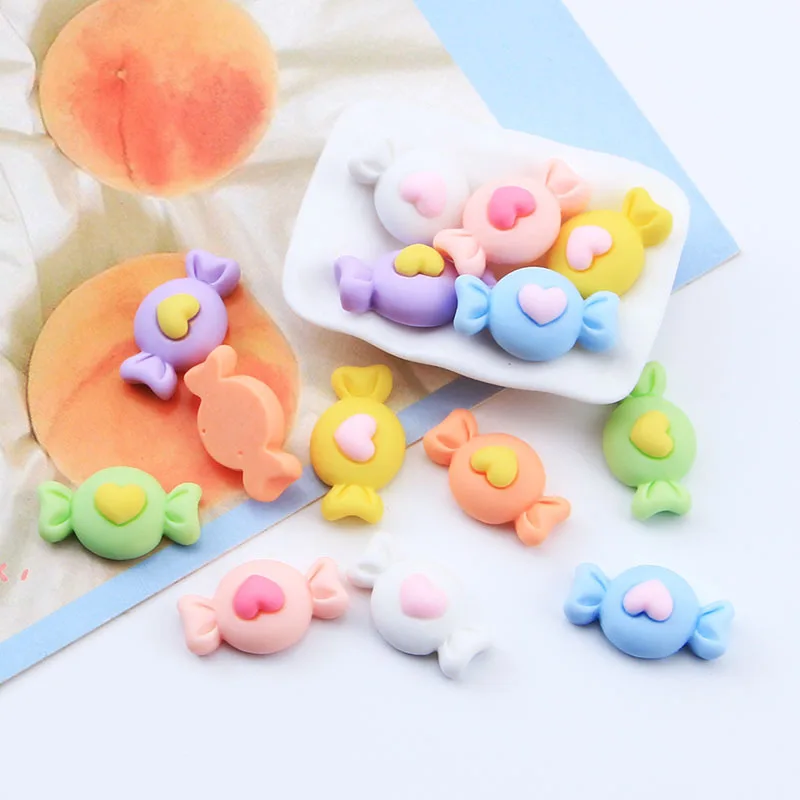 10pcs Mini Kawaii White Flower Bear Bow Resin Flat Back Cabochons Scrapbook Diy Party Hairpin Accessories Home Decoration Craft