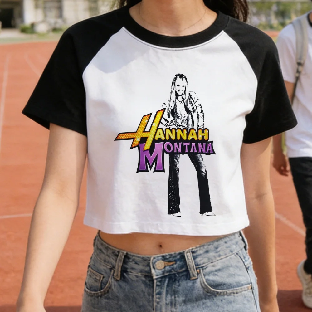 Hannah Montana Crop-Top Teenager lustig 2000er Manga günstige Tops T-Shirts Gothic 2000er Party Grunge Y2K – Detail 8