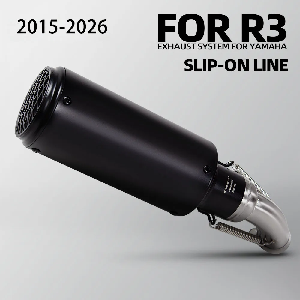 

Для YAMAHA R3 R25 MT03 MT25 2015-2026: Выхлопная система Slip-on с соединительной трубой и глушителем GP-Project