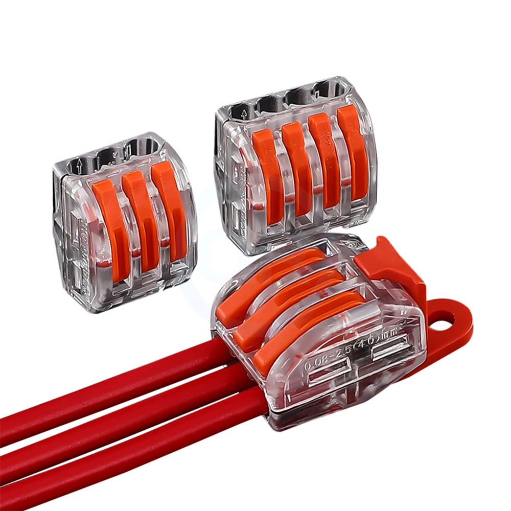 (10 pcs) PCT-212 PCT-213 Wire Terminal Block PCT-214 PCT-215 Hard and Hard Wire Splices Wire Connector Transparent