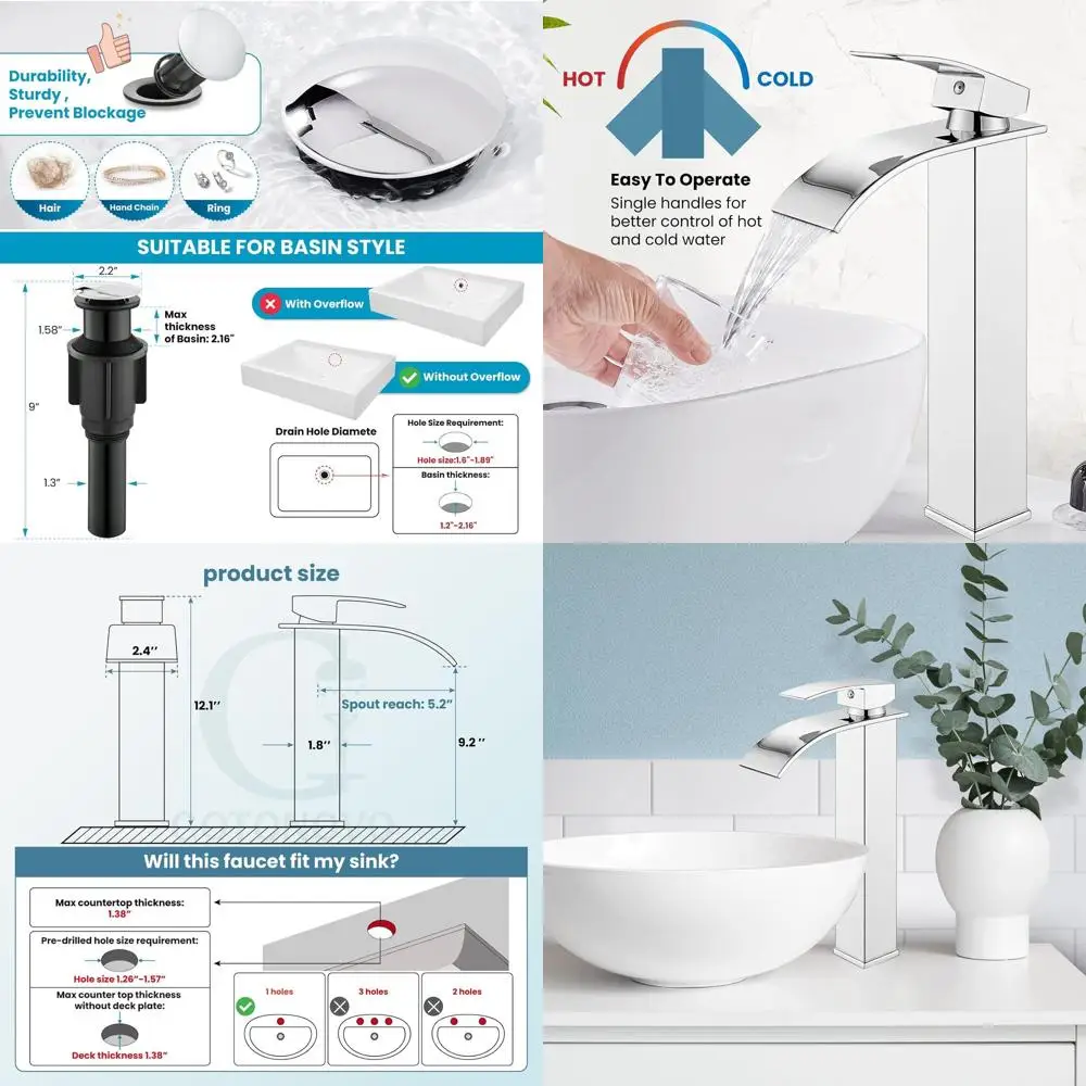 

Современный однорычажный смеситель для раковины из нержавеющей стали с выдвижным сливом, полированная хромированная отделка