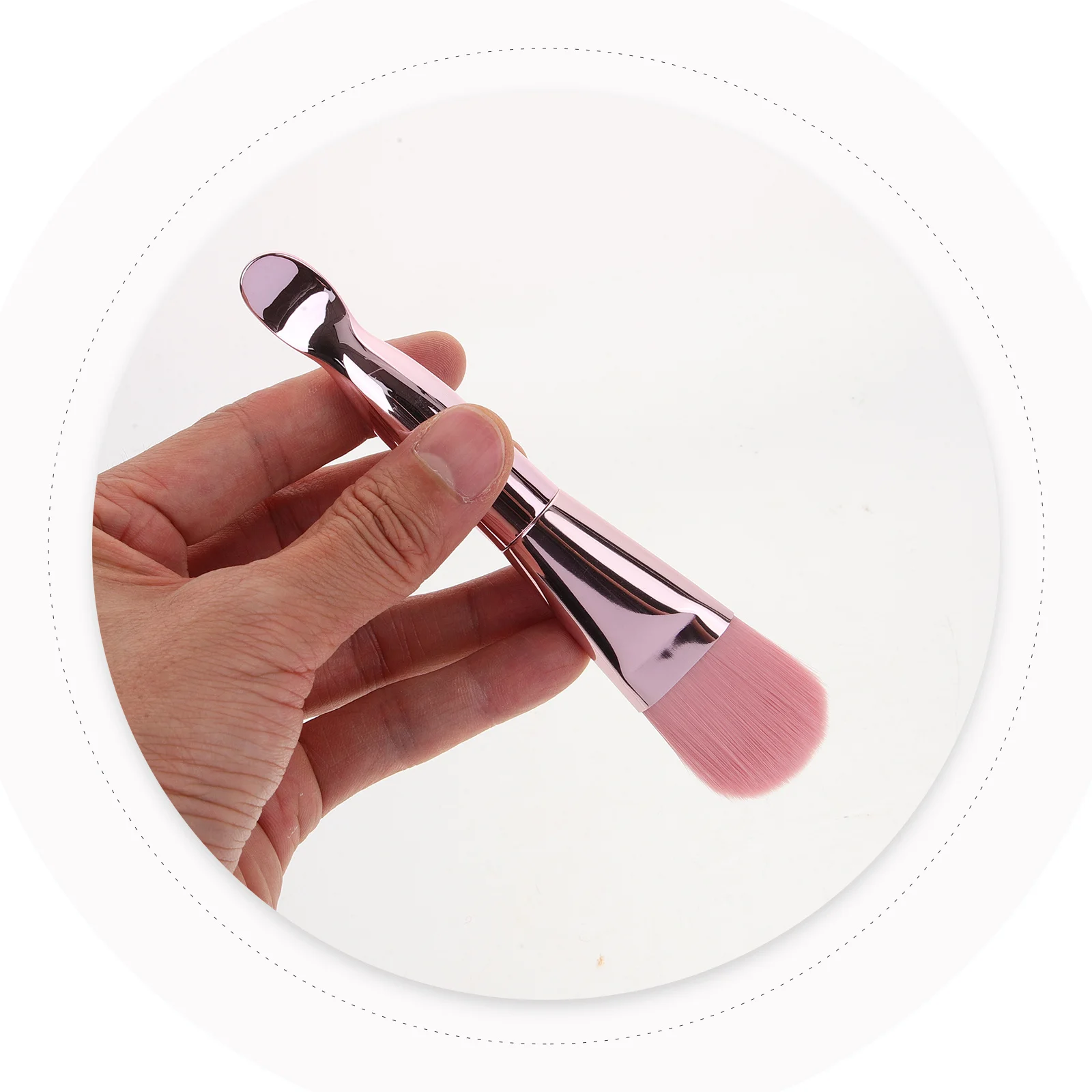 Cepillo para mascarilla Facial, herramienta de cuidado de la piel de doble extremo para máscara de barro, aplicación de crema, mango ergonómico, cerdas suaves, regalo de belleza para mujer