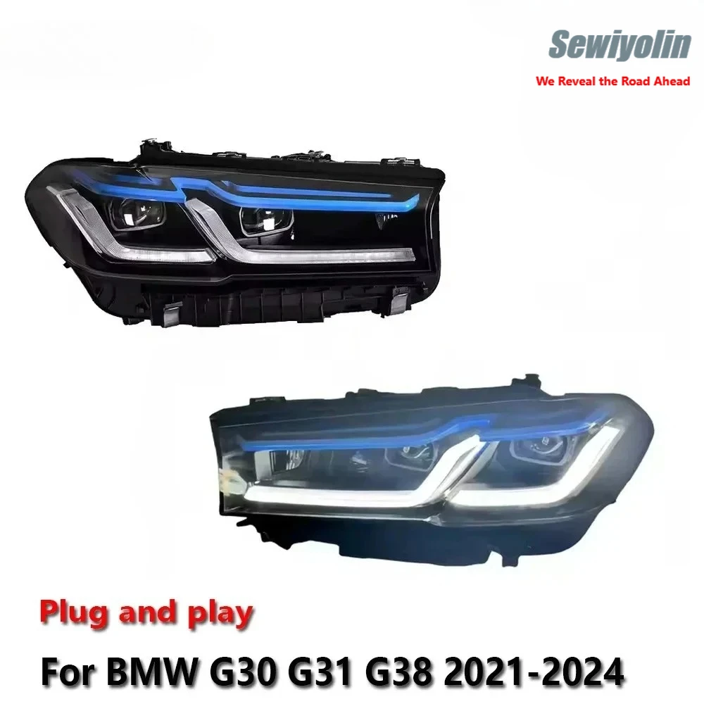 

Car LED Headlight Light Lamps For BMW 5 G38 G30 G31 2021-2024 Auto Fog DRL Brake Turn Signal Lamp Plug And Play