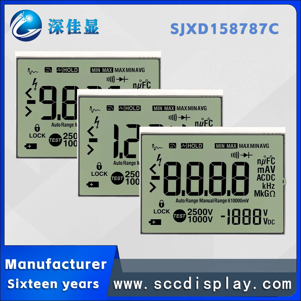 رمز قطعة LCD SJXD158787C FSTN شاشة عرض LCD مقياس ذكي مخصص درجة حرارة واسعة جدًا شاشة عرض رقمية TN #1