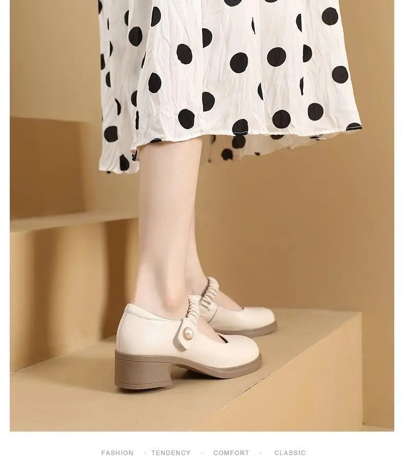 Neue Ankunft Herbst Frauen Schuhe Wohnungen Mary Jane Leder Mokassins Ballett Schuhe Casual Schwarz Loafers Damen Schuhe – Detail 8