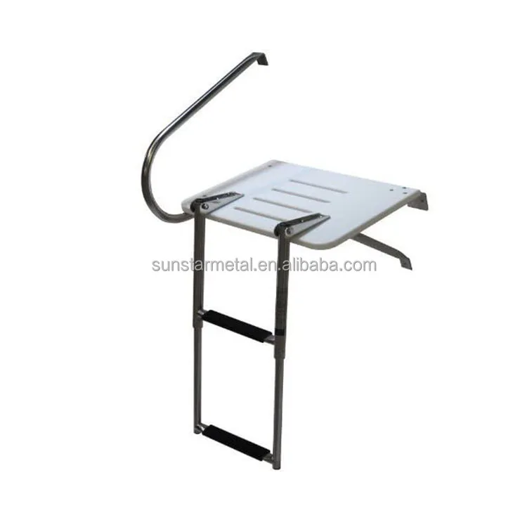 Marine Boat Swim Platform Ladder Stainless Steel Pool Swimming Stair Scaffolding Fold Step Telescopic Ladder
