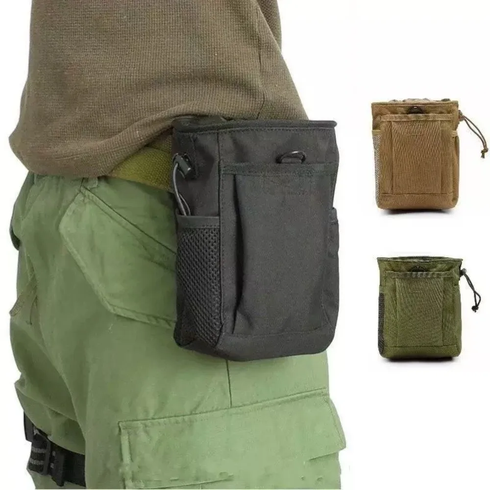 

Oxford Drastring Waist Bag Durable Adjustable Utility Belt Nylon Mobile Phone Pouch Khaki Accesssories Waist Fanny Pack