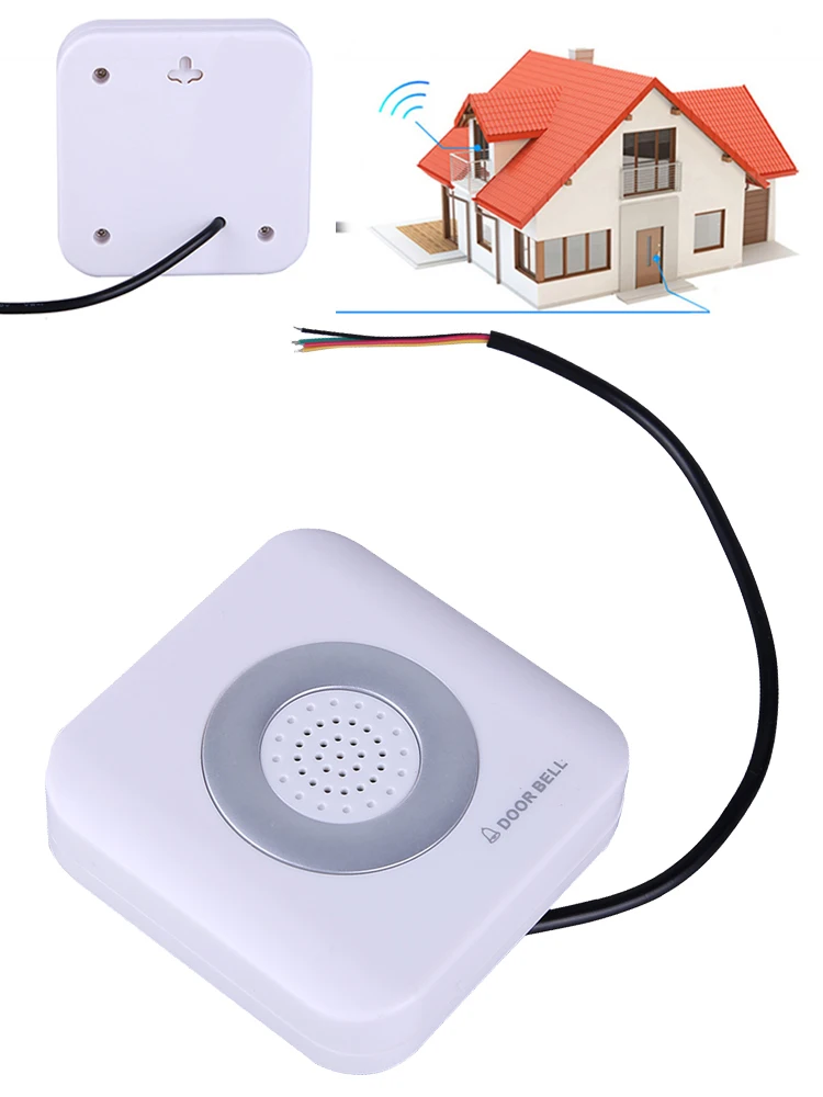 12V Wired Doorbell 4 Core Din Don Hardware Doors Bells Control System Door Bell Panel Doorbells For Homes Offices Hotels