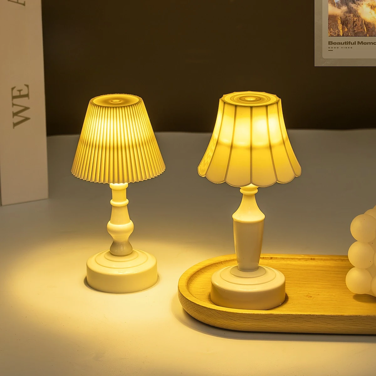 خمر شمعة ضوء الليل أباجورة الإ - مراجعة Vintage Lighting Decor وسعره