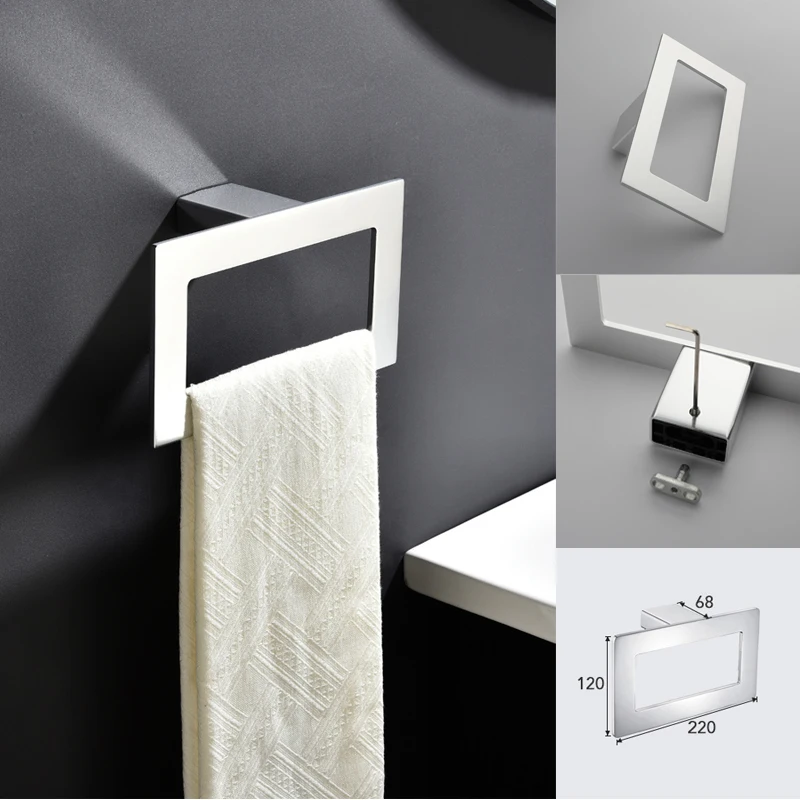 Conjuntos de accesorios de baño de aluminio, portarrollos de papel, soporte para escobilla de baño, soporte de cerámica, toallero, gancho para bata anodizado