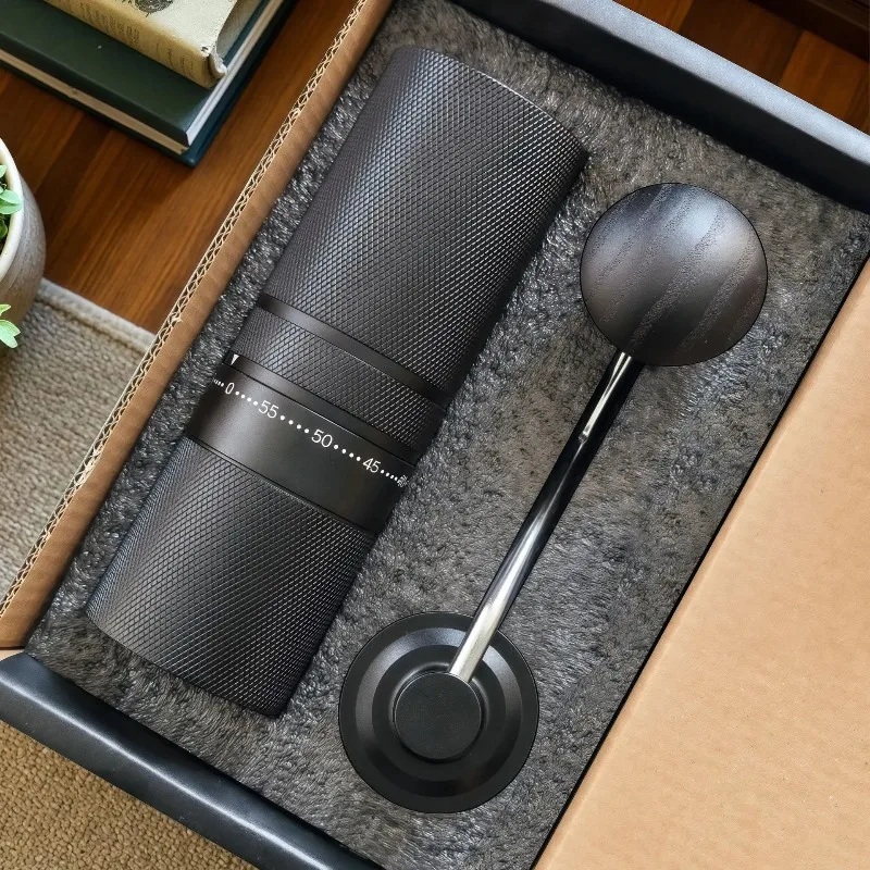 Professional Manual Coffee Grinder Stainless Steel Conical Burr CNC Mill Adjustable Grind Size for Espresso Home Coffee Maker