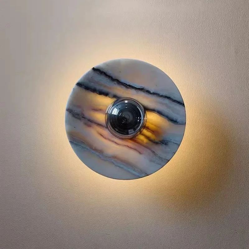 New Model Natural Marble Wall Lamp Entrance Stairs Living Room Bedroom Background Villa Creativity Personality Luxury Decoration