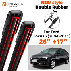 Front Wipers For Ford Focus mk2 enfoque mk2 2004-2011 Wiper Blade Rubber 26