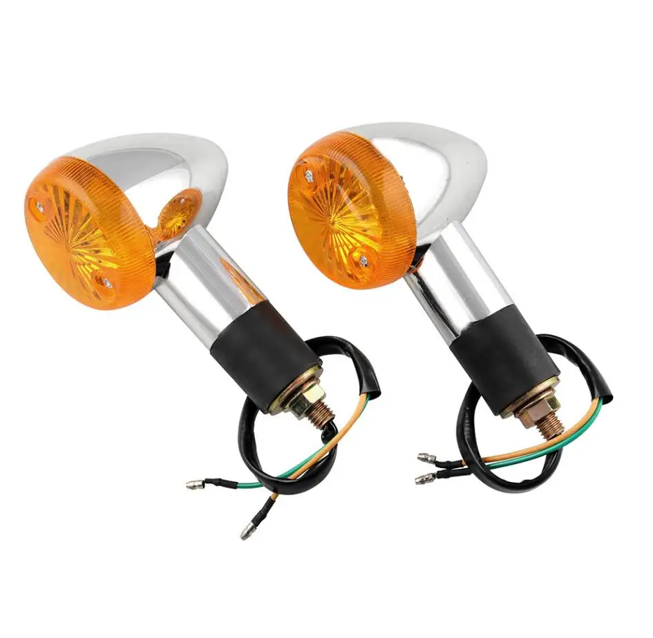 

2 X 2" Chrome Front Rear Turn Signal Fits For Most Motorcycle Street Bike Scooter Cruiser Chopper And More