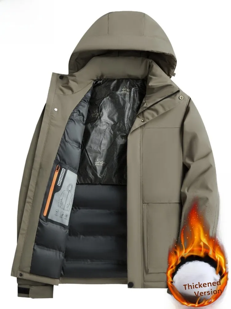 

Мужская зимняя хлопковая куртка Paul с капюшоном, утепленная, для активного отдыха, теплая, повседневная, с длинными рукавами, на молнии