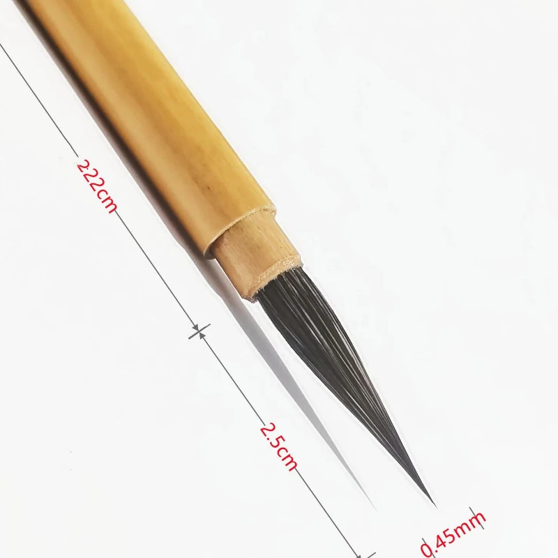 Slim Gold Style Calligraphy Brush Rabbit Hair Small Regular Script Cursive Script Writing Brush Bird Painting Outlining Line Pen