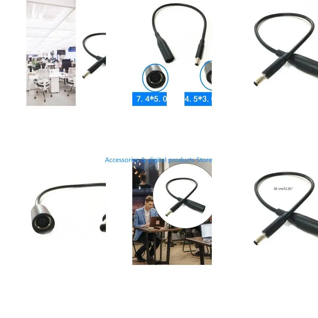 77JD 4.5 x3mm Male to 7.4 x5mm Female Converter Power Connector Outdoor Adapter
