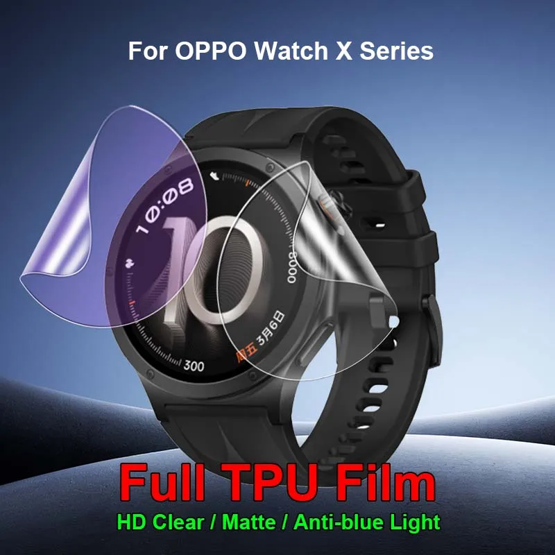 Защитная пленка для смарт-часов OPPO Watch X3 X2 X mini: прозрачная / матовая / с защитой от синего света, мягкая гидрогелевая пленка из ТПУ - не стекло