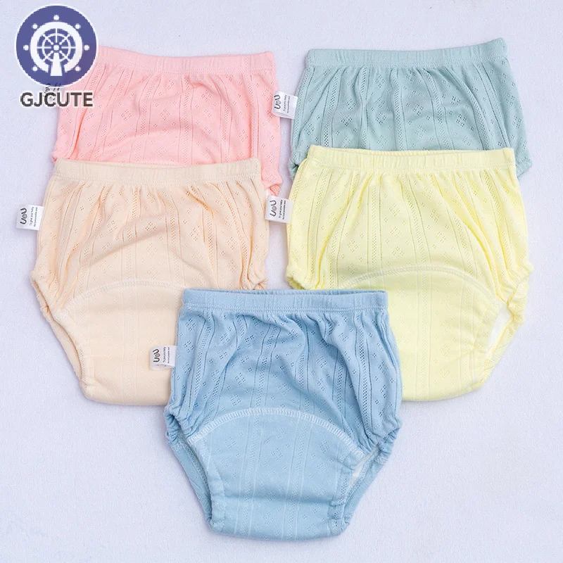 

Newborn Training Pants Baby Shorts Solid Color Washable Underwear Boy Girl Cloth Diaper Reusable Nappies Infant Study Panties