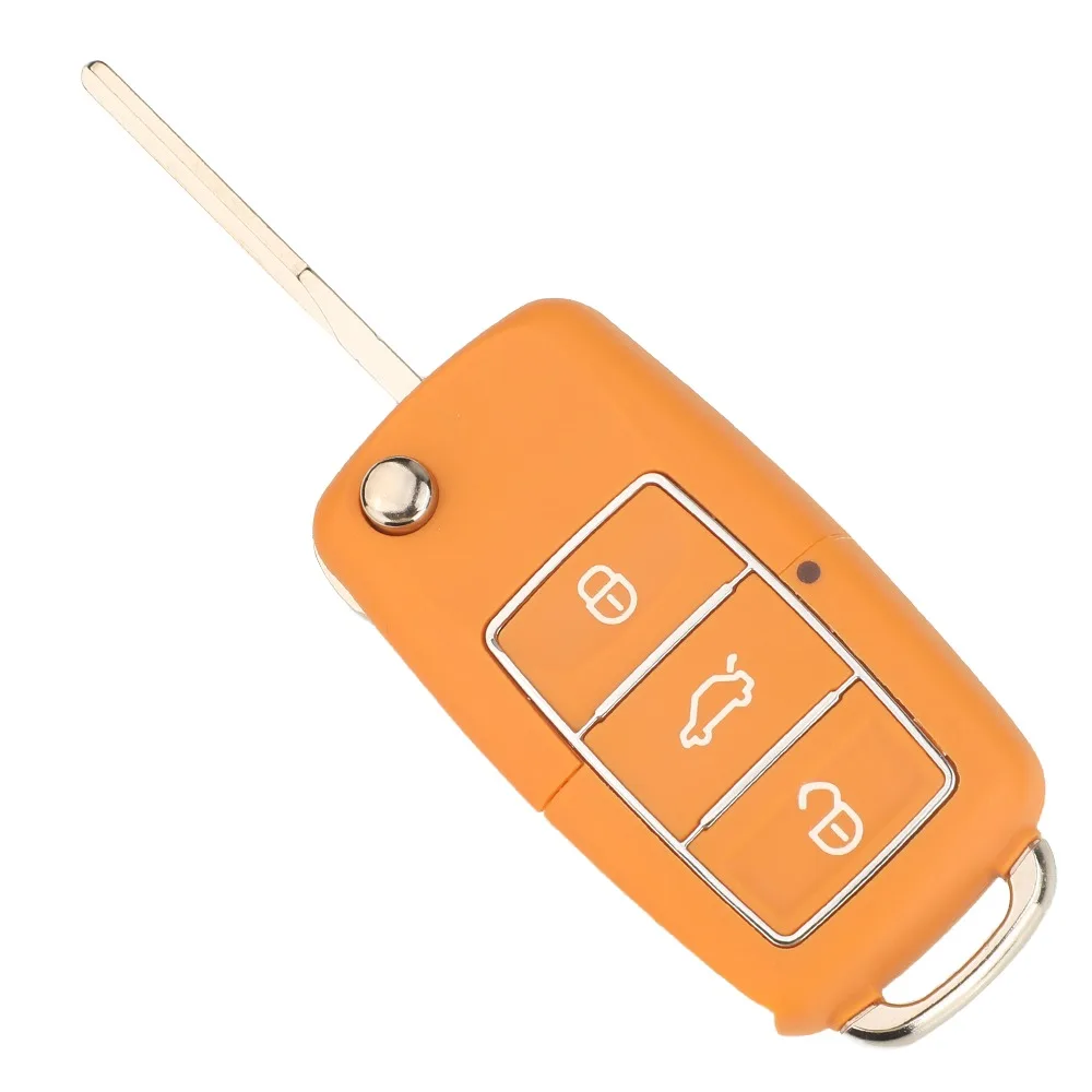 jingyuqin Flip Folding 3 Buttons Remote Car Key Shell For Volkswagen VW Jetta Golf Passat Beetle Polo Bora Fob Case