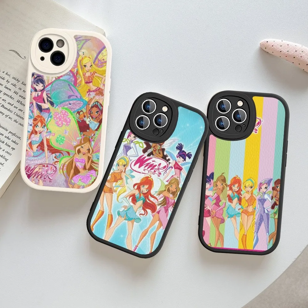 Girl W-Winxs C-clubs Phone Case Hard Leather For IPhone 16 15 14 13 12 Mini 11 14 Pro Max Xs X Xr 7 8 Plus Fundas