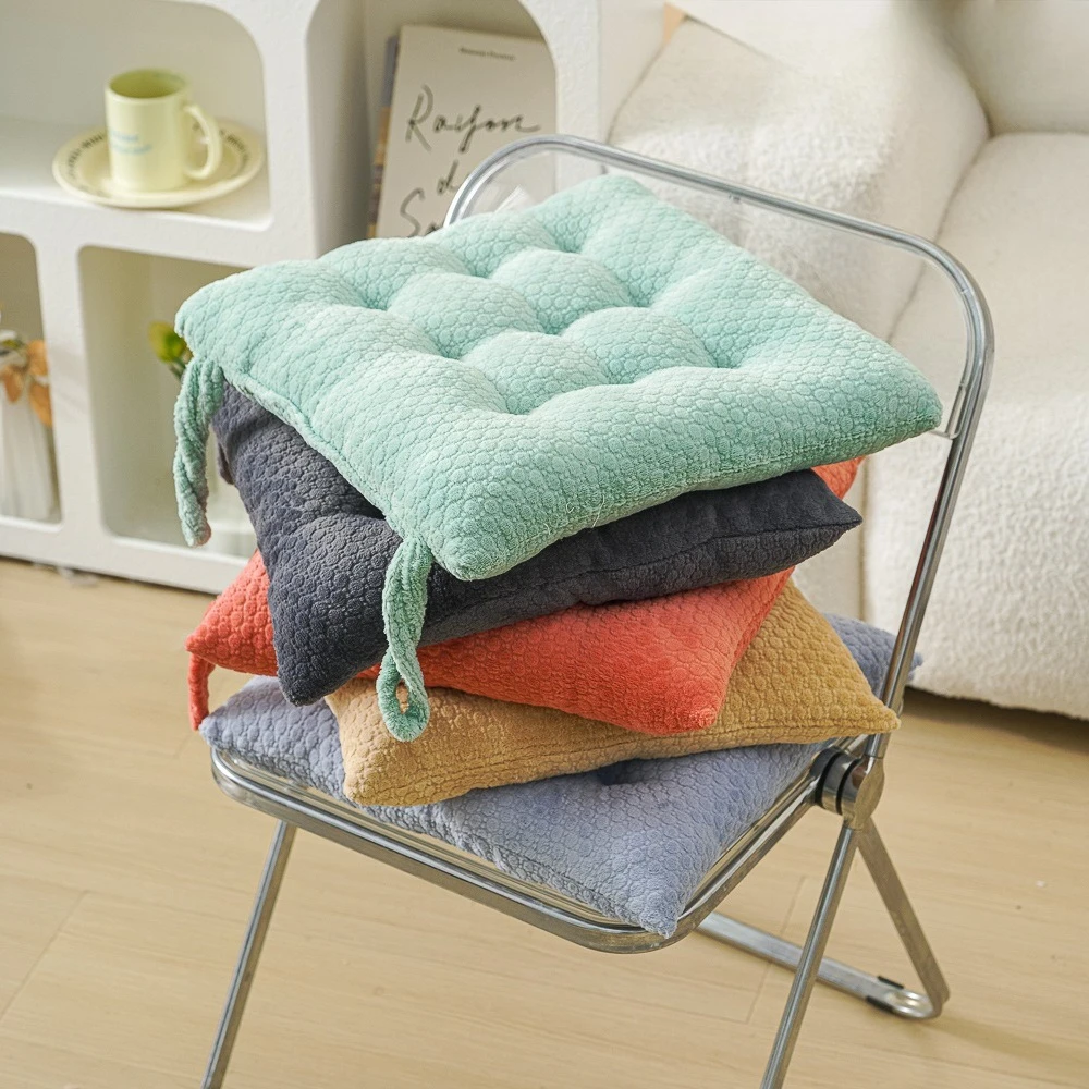 Plush Non-Slip Office Chair Cushion, Ergonomic Thick Memory Foam Seat Pad,통증완화 자세교정 쿠션,For Car Home Computer Chair Floor Cushion