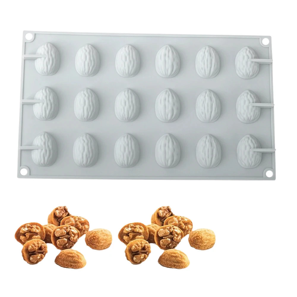 18-Cell Walnut Design or 30-Cell Olive Design Silicone Chocolate Moulds Dessert Tools Kitchen Silicone Cake Molds Candy Tools