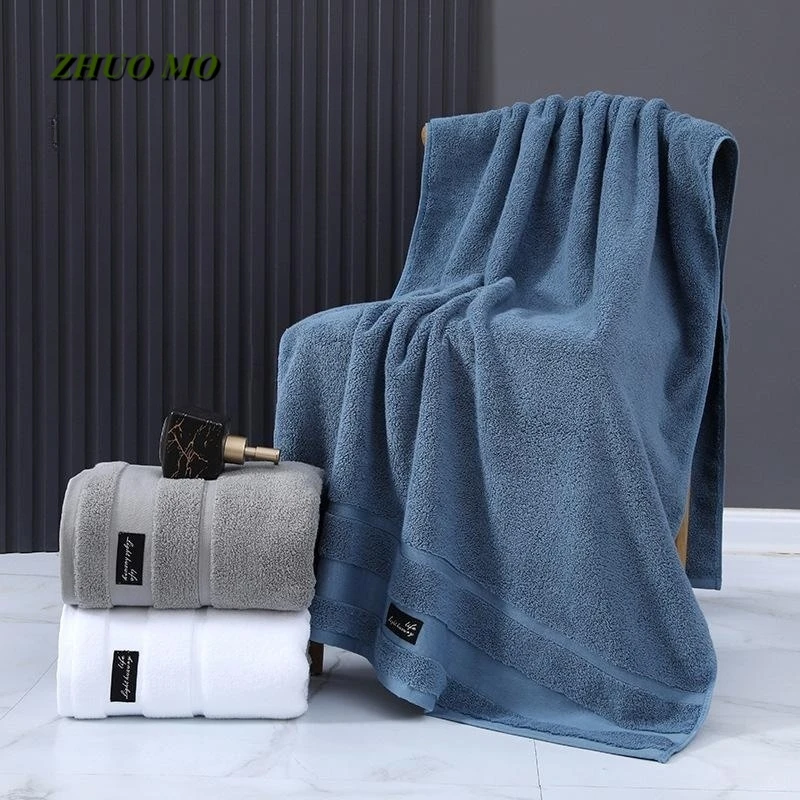 Thickened Cotton Large Bath Towel, Super Absorbent, Antibacterial Gift for Luxury Hotels, Hot Spring Home Bathroom, 80*160 cm