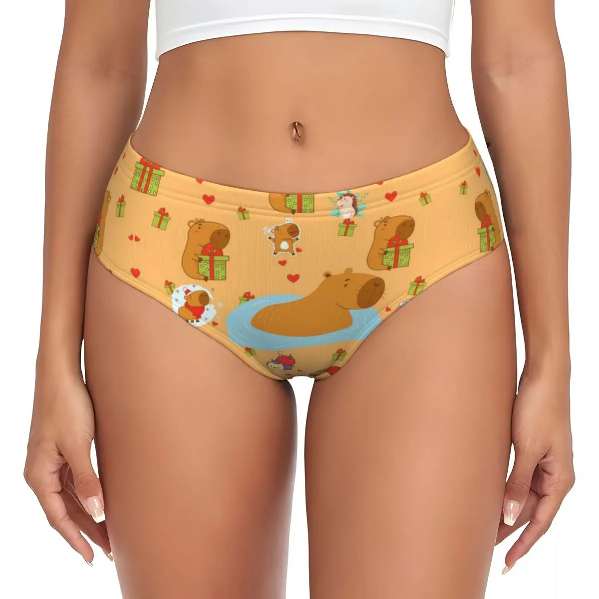 Custom Women's Capybara Brief Panties Female Breathable Underwear Underpants