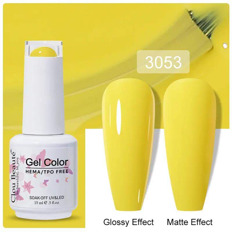 Clou Beaute 15 ml Gel Nagellak Semi-permanente Hybride Zwart Rode Kleur Gel Polish Nail Art UV Nagel emaille Vernis Nagelbenodigdheden