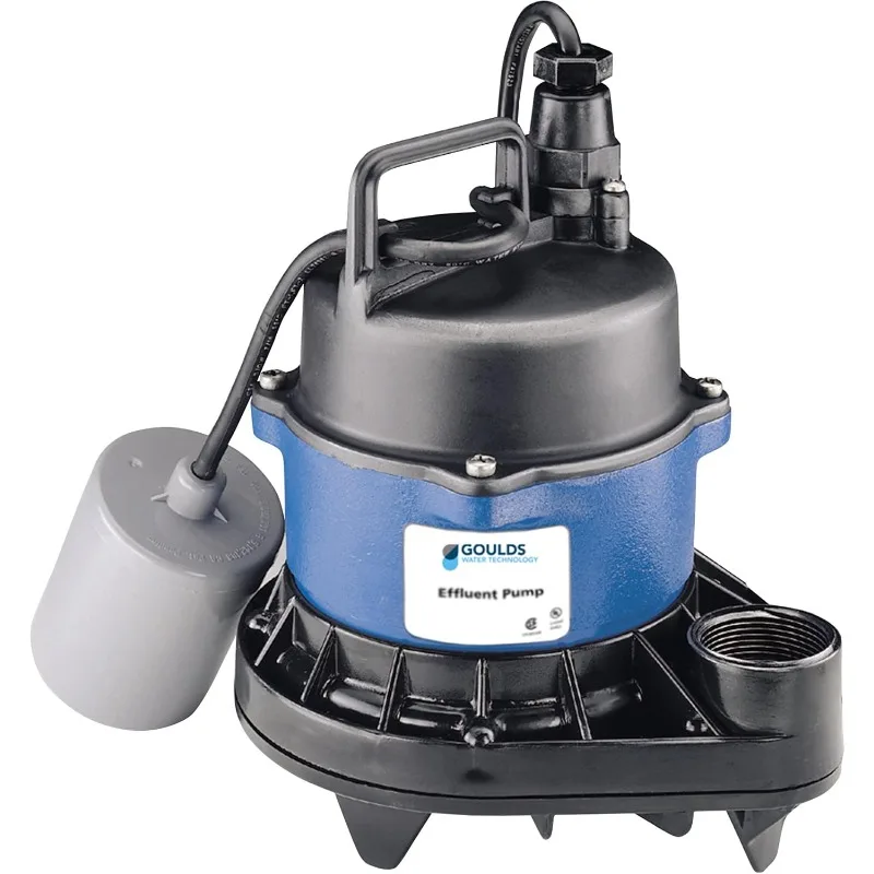 

Goulds EP0411 Submersible Effluent Pump, 4/10 HP, 115 V, 12 Amps, Single Phase, Plug/No Switch