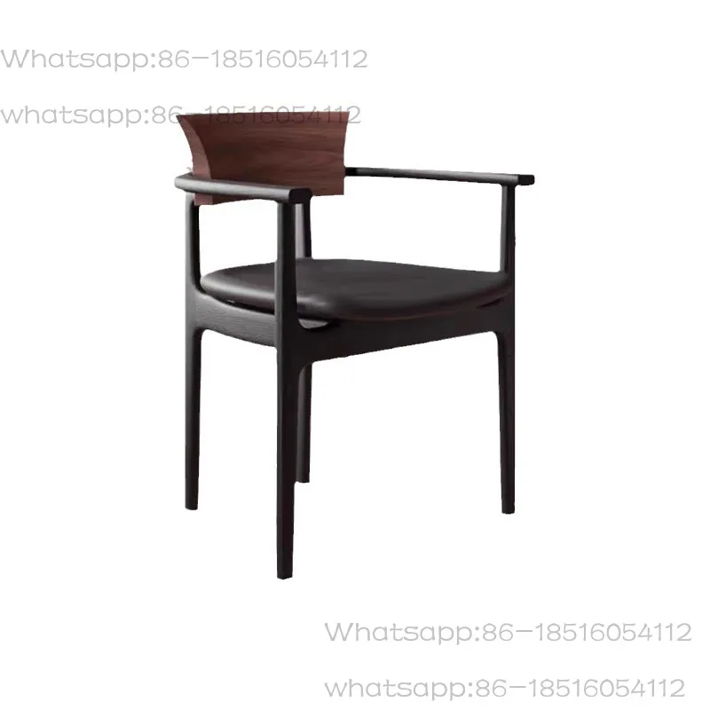 Solid wood home modern simple backrest armchair designer creative leisure negotiation chair