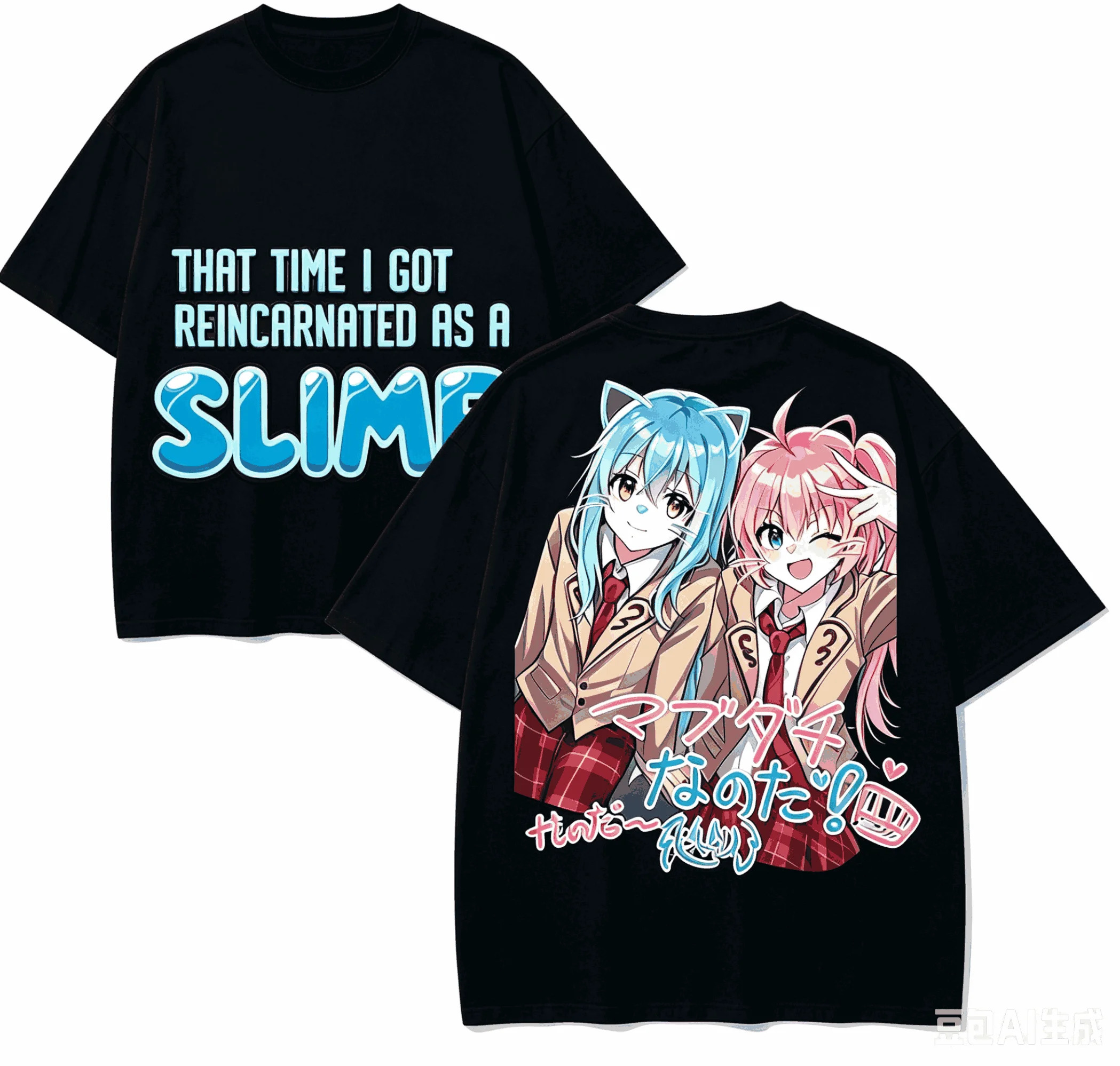 That Time I Got Reincarnated as a Slime Anime Lover T-shirt Harajuku Cotton New Model High Street Retro Fashion Oversized Unisex