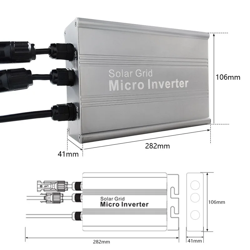 Imagem -02 - Powlsojx-micro Inversor de Grade Solar Sistema Micro Fotovoltaico Inteligente Mppt Saída dc 18v50v para ca 120v 230v 180w 500w 700w