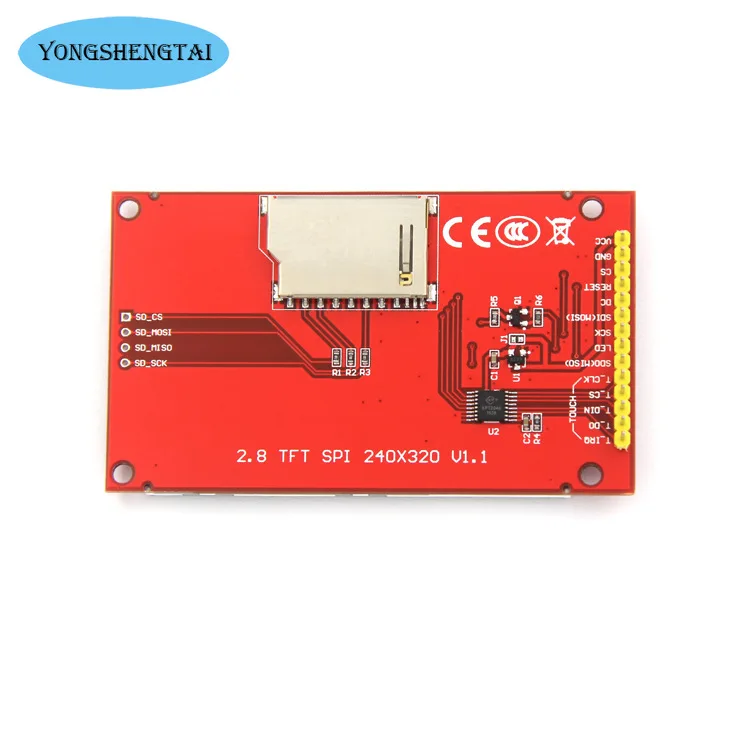 Módulo de pantalla LCD TFT Serial SPI de 3,2 pulgadas, 320x240, con controlador de Panel táctil IC ILI9341 para MCU sin pantalla táctil