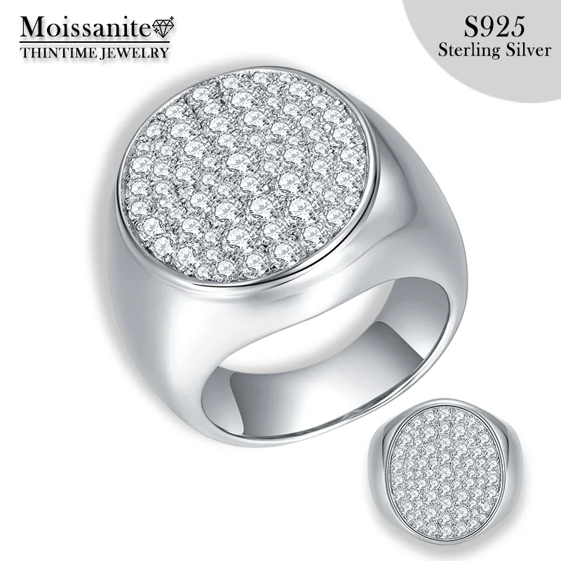 S925 Sterling Silver  Moissanite Ring for Men and Women, 18K Platinum Plated, Ideal for Engagement,,Holiday,Factory wholesale