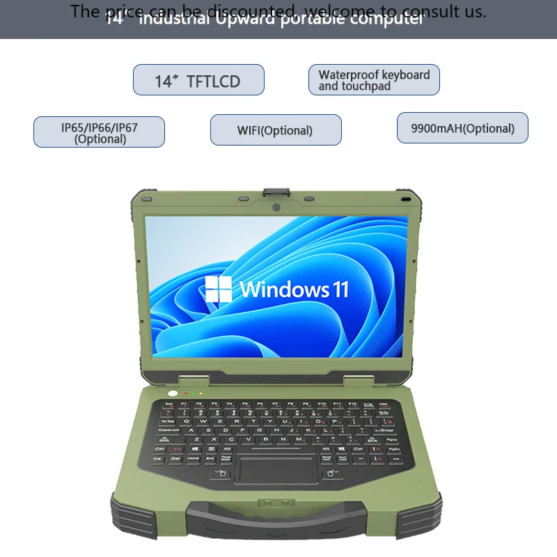 

14 Inch ISupport Intel I7 14th Ultra 7 165U 12 Cores With Magnesium Alloy Chassis DDR4 RAM LCD Display Portable Computer