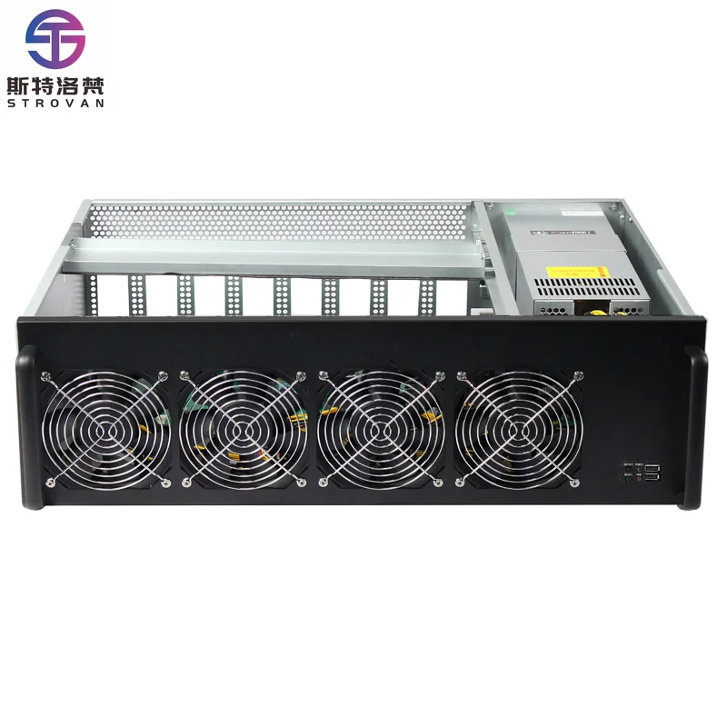 B85 Motherboard 8gpu Server case Gpu case Computer Chassis with 2400w Psu