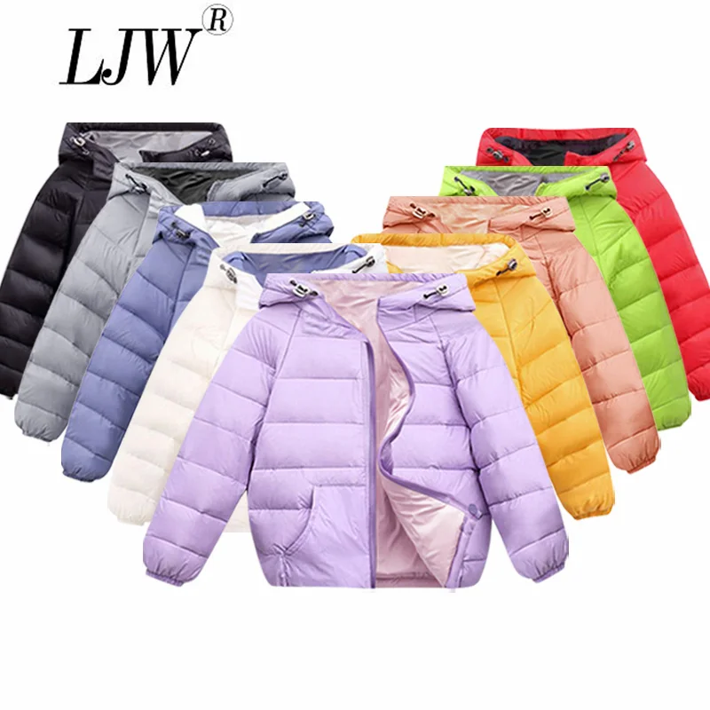 2023winter new products children's lightweight down jacket boys and girls candy color lightweight children's down jacket 2-8 ye