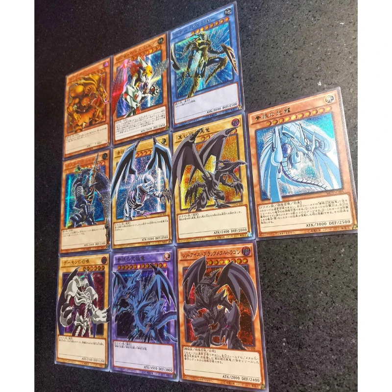 10 STKS DIY Yu-Gi-Oh! Exodia Flash Card Anime Blue-Eyes White Dragon Collectible Card Cartoon Signature Card Kerstcadeau