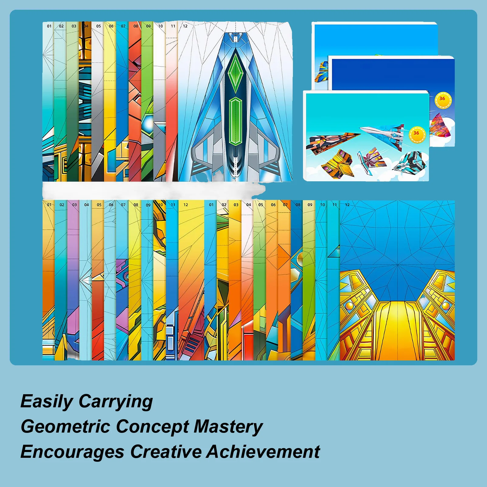 

Paper Airplanes For Kids 3-Piece Paper Airplane Book Craft Toy Educational Toys Craft Supplies For Boys Girls Birthday Toddler